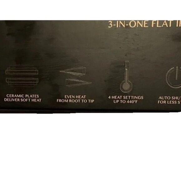 Kristin Ess 3-In-One 1.25 Inch Ceramic Flat Iron Black New Open Box KES0195 - Picture 7 of 8